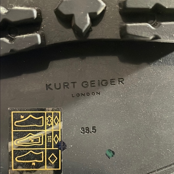 Kurt Geiger Black Combat Boots with Vibrant Details - Picture 5 of 5